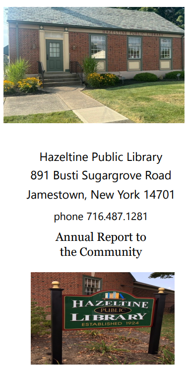 Hazeltine Public Library Annual Report to the Community